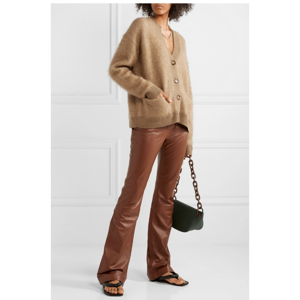 Brown leather pants